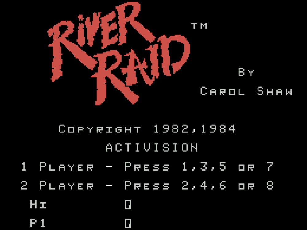 Title Screen of River Raid for Colecovision